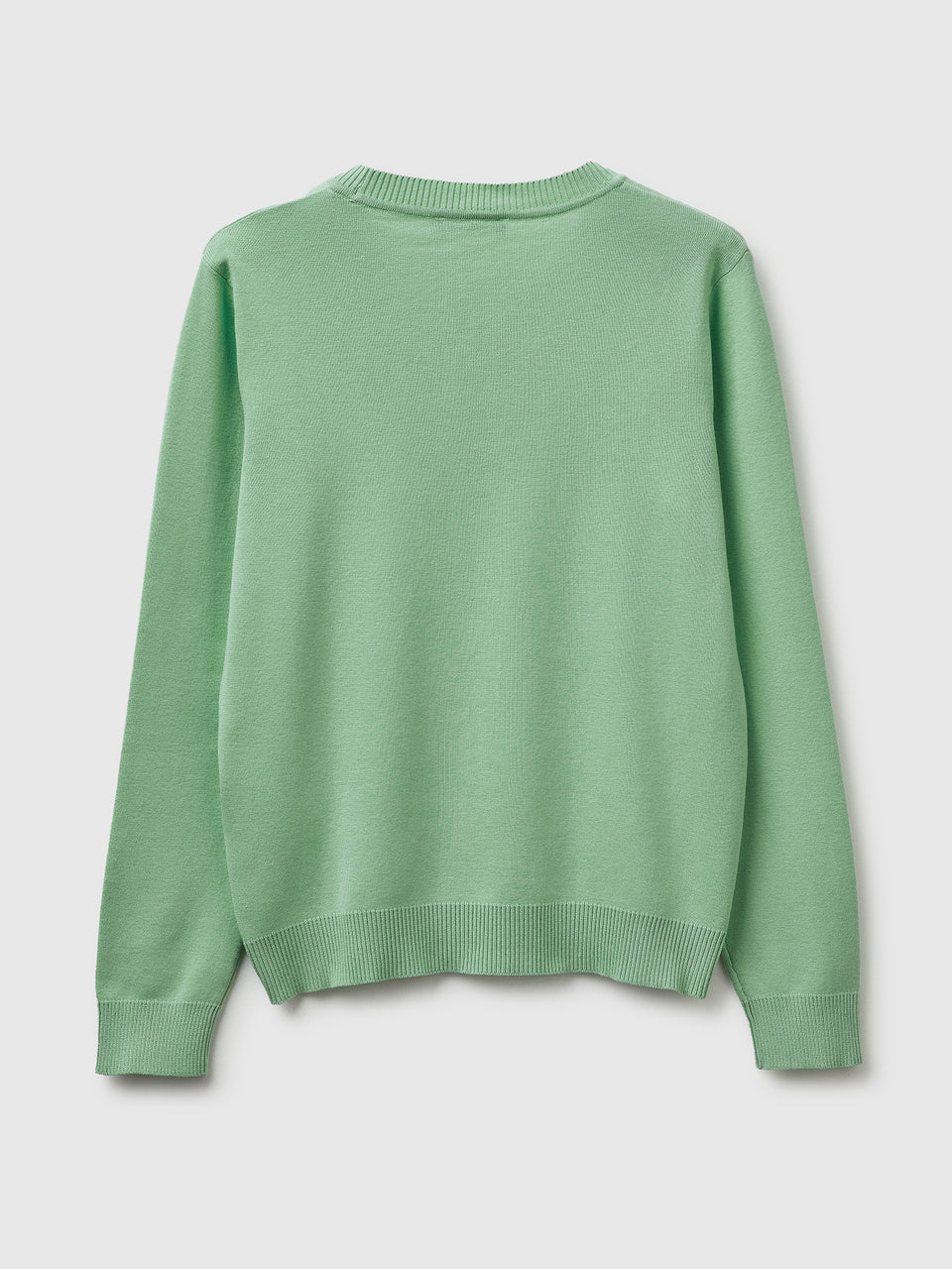 Sage green sweater in cotton tricot - ucb_image_BS
