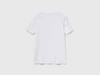 T-shirt em algodão puro com decote em V - ucb_image_BS