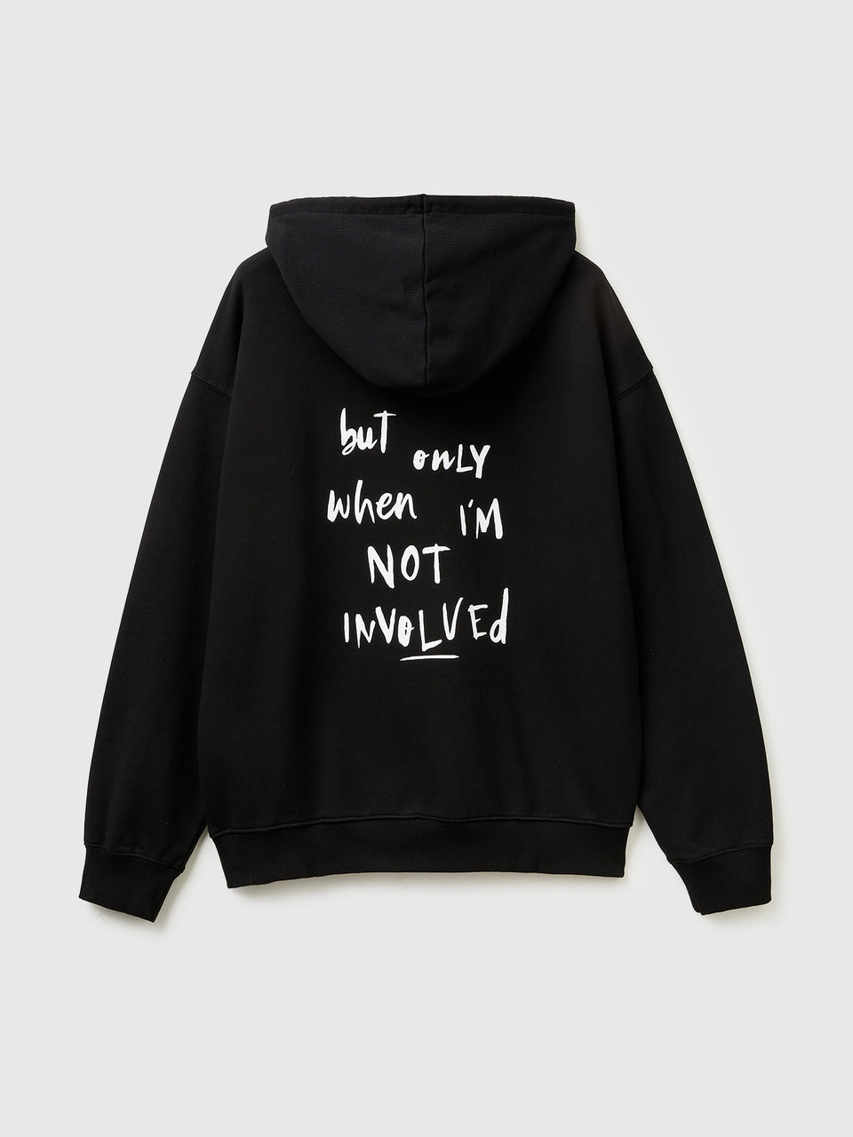 Sweatshirt with hood and slogan print - ucb_image_BS