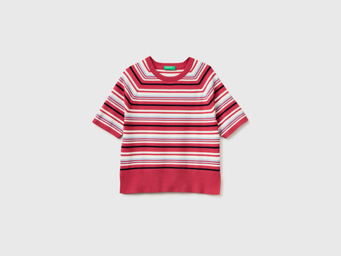 Striped short-sleeved sweater - ucb_image_FS
