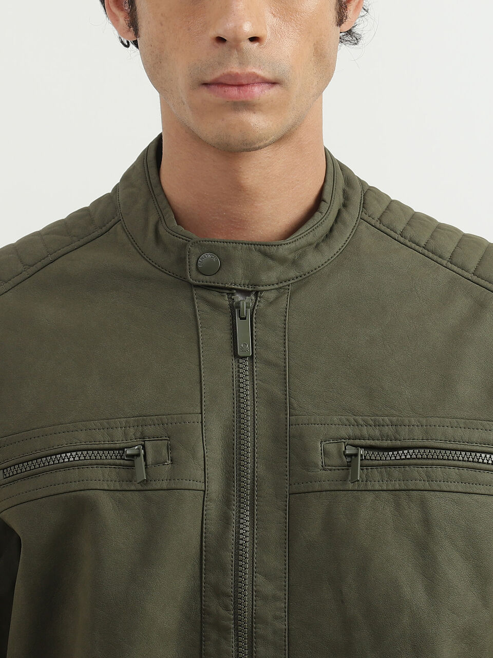 PU BIKER STYLE JACKET image number null