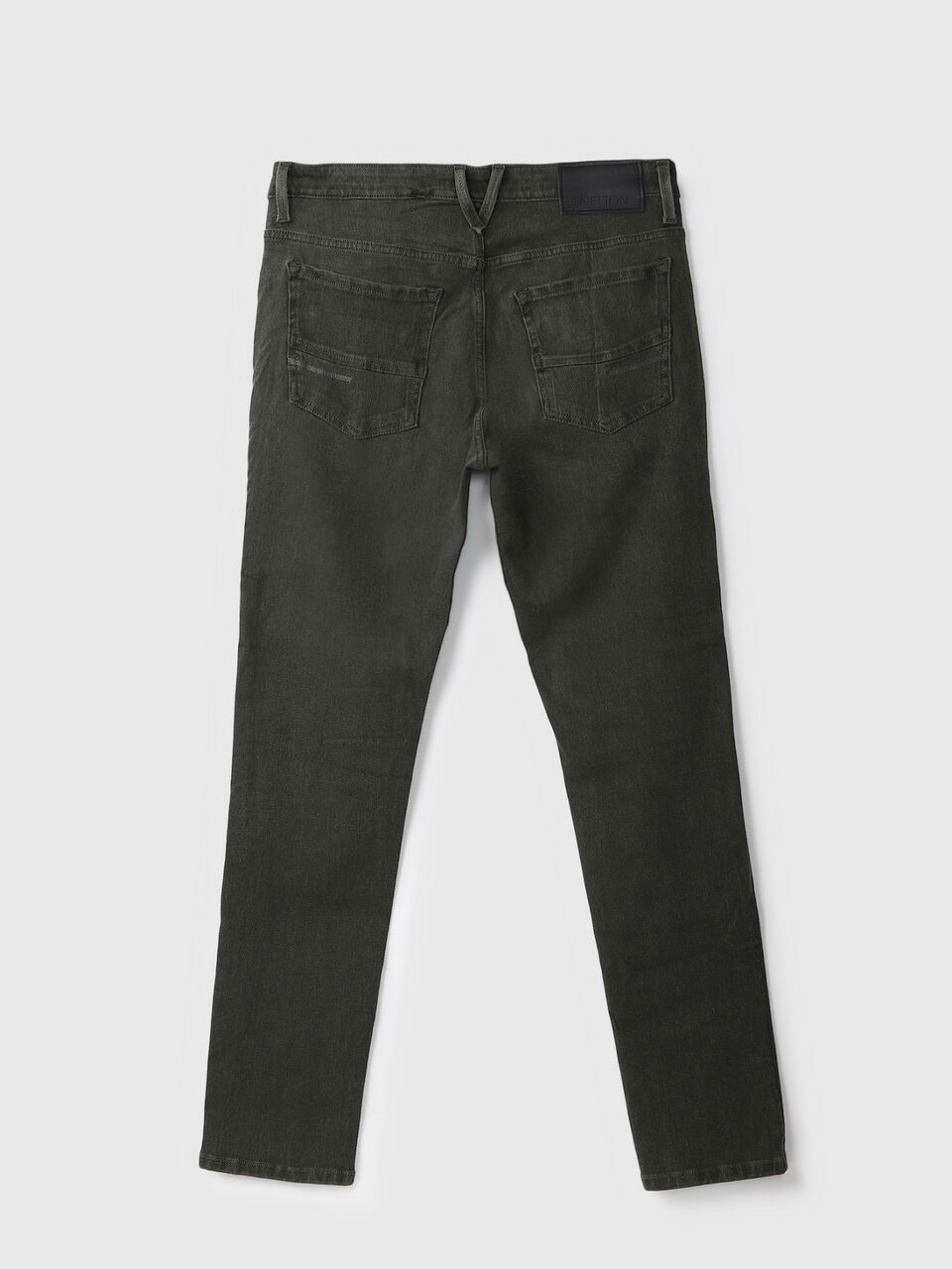 Skinny Fit Dk Olive Lounge Knit Jeans image number 2