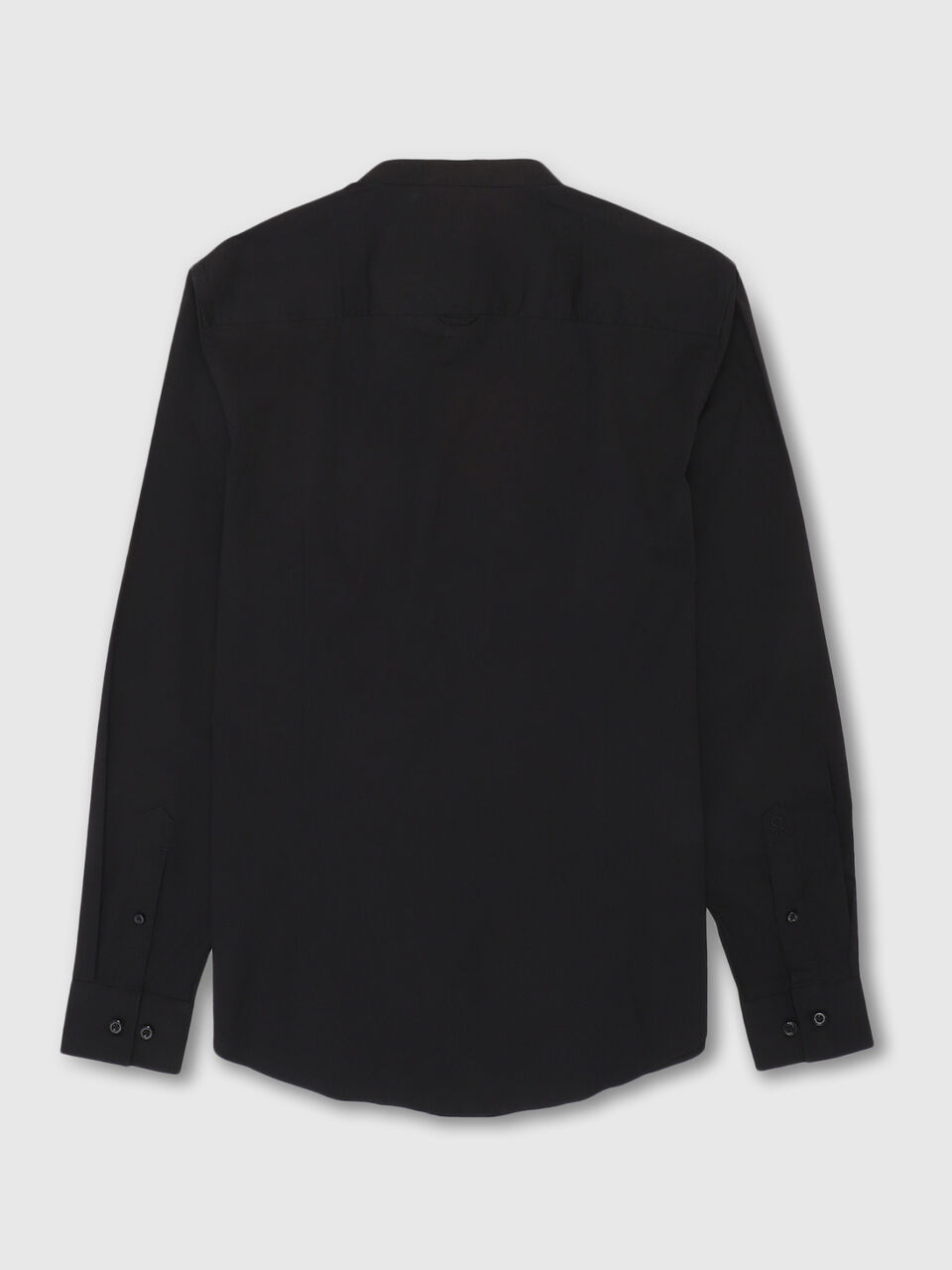 F/S POPLIN STRETCH MANDARIN COLLAR SHIRT image number 2