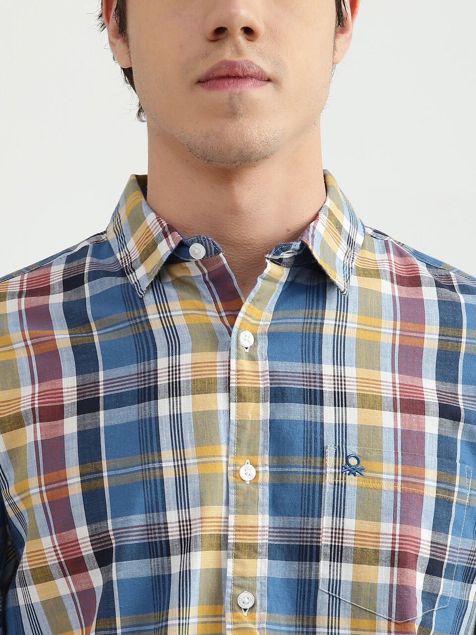 Full Sleeves Multicolour Check Shirt image number null