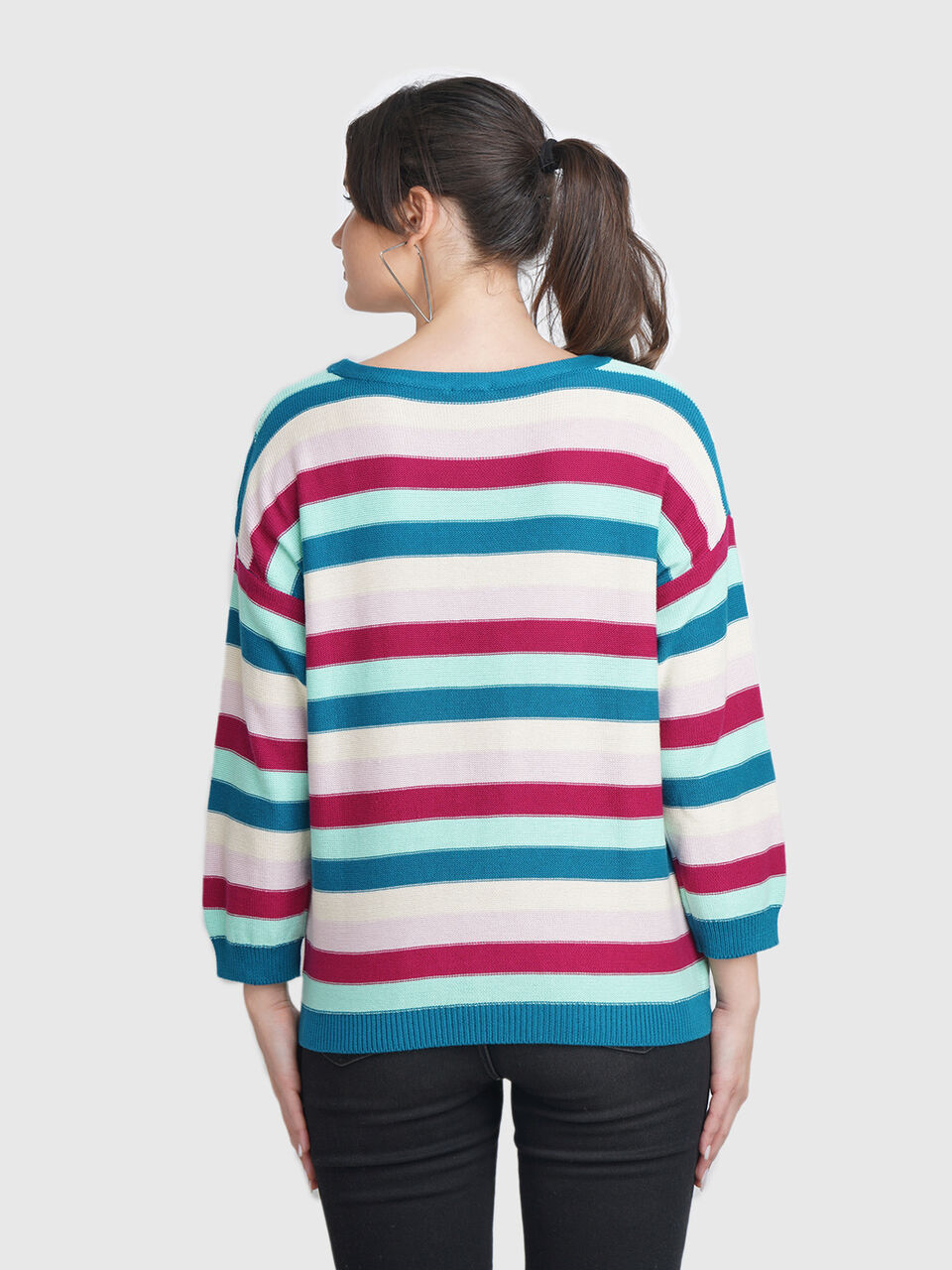 3/4Th Sleeve Stripe Tricot image number null