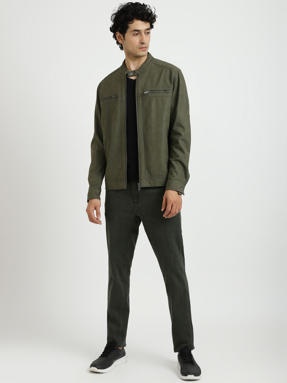 PU BIKER STYLE JACKET image number null