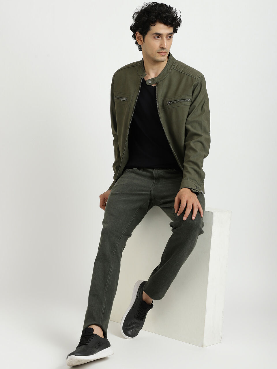 PU BIKER STYLE JACKET image number null