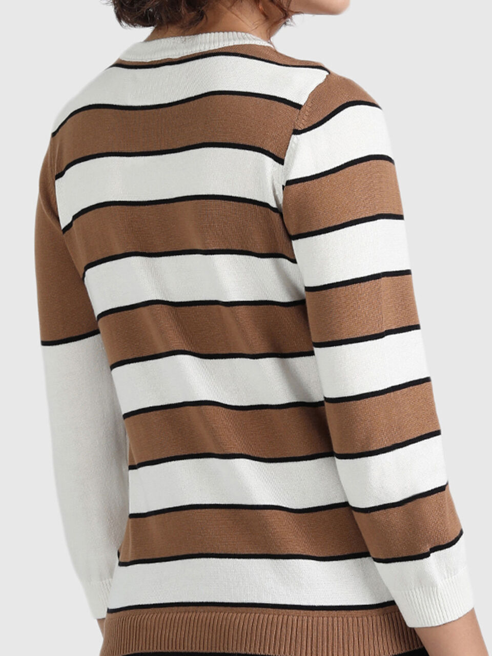 Cotton Tricot Patterned Top with Face Jacquard image number null