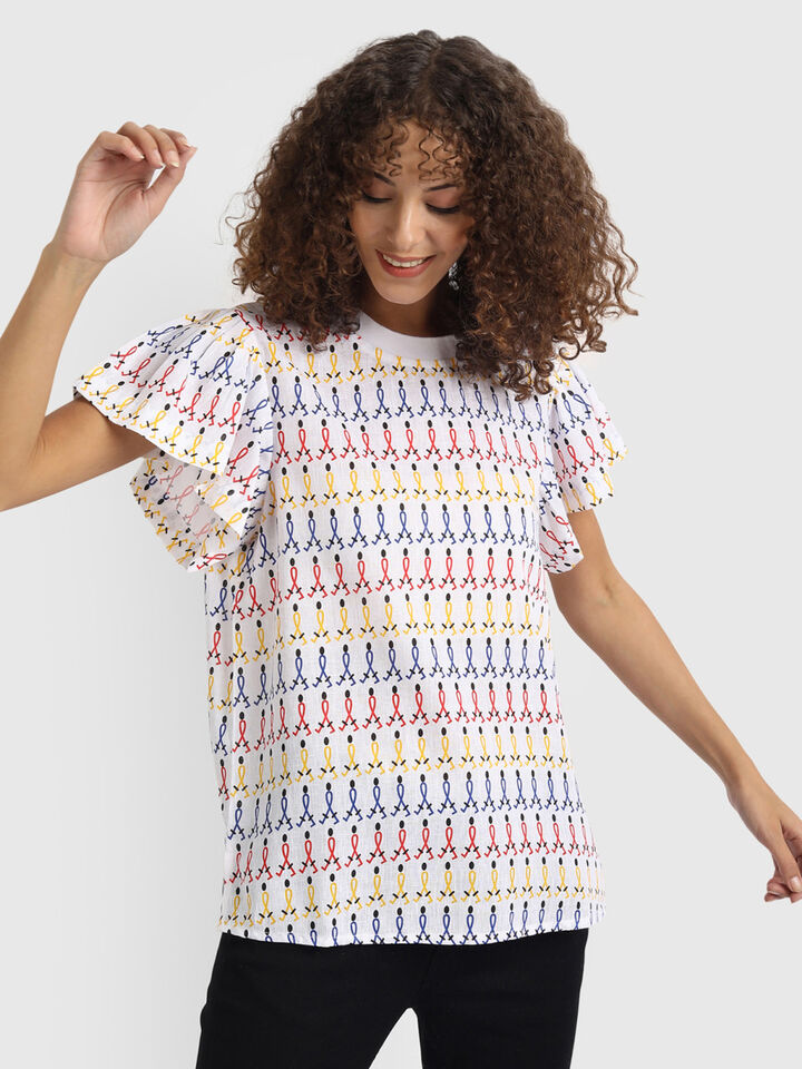 Round Neck Top With Print