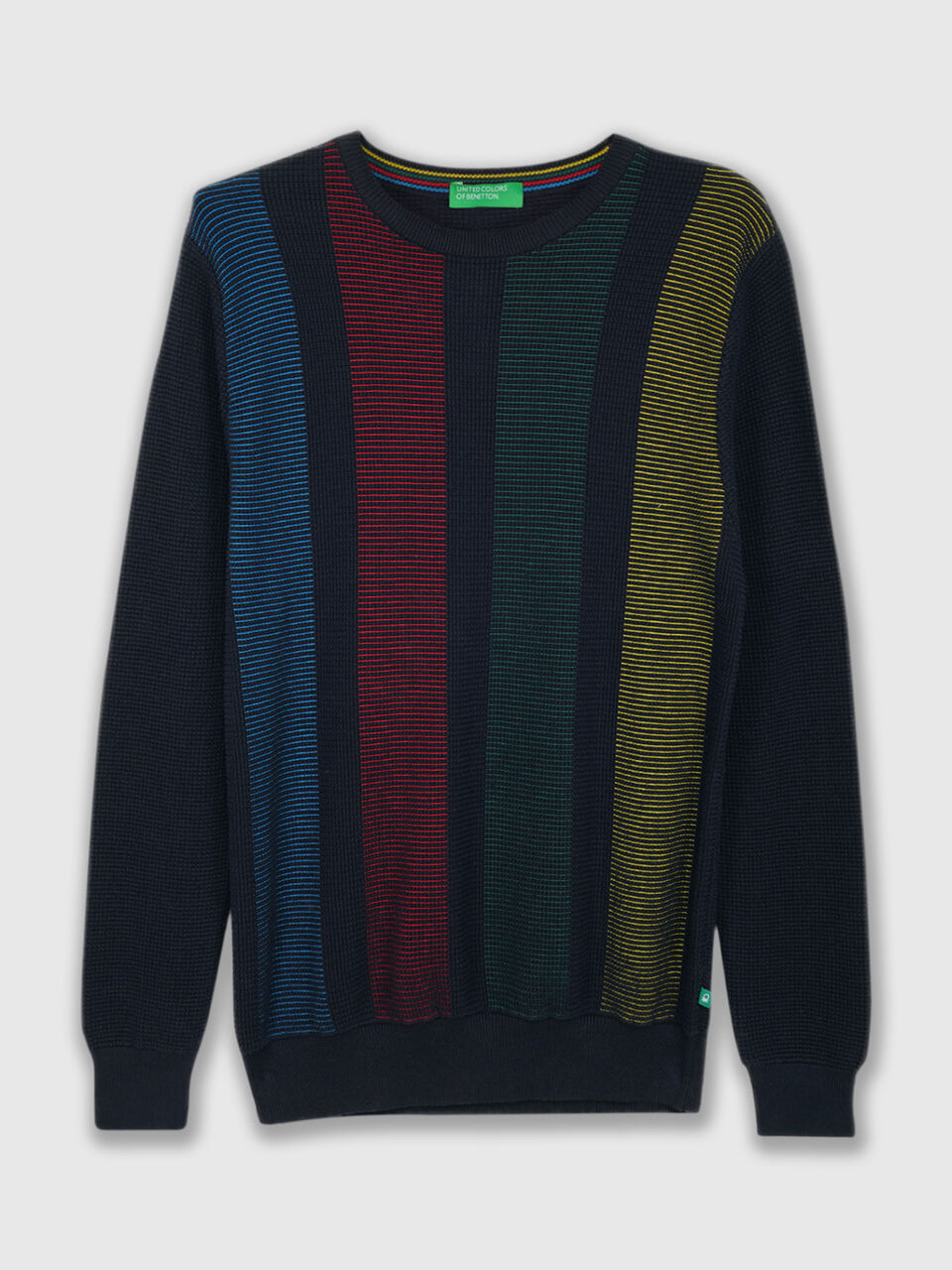 Vertical Striped Plating Sweater image number null