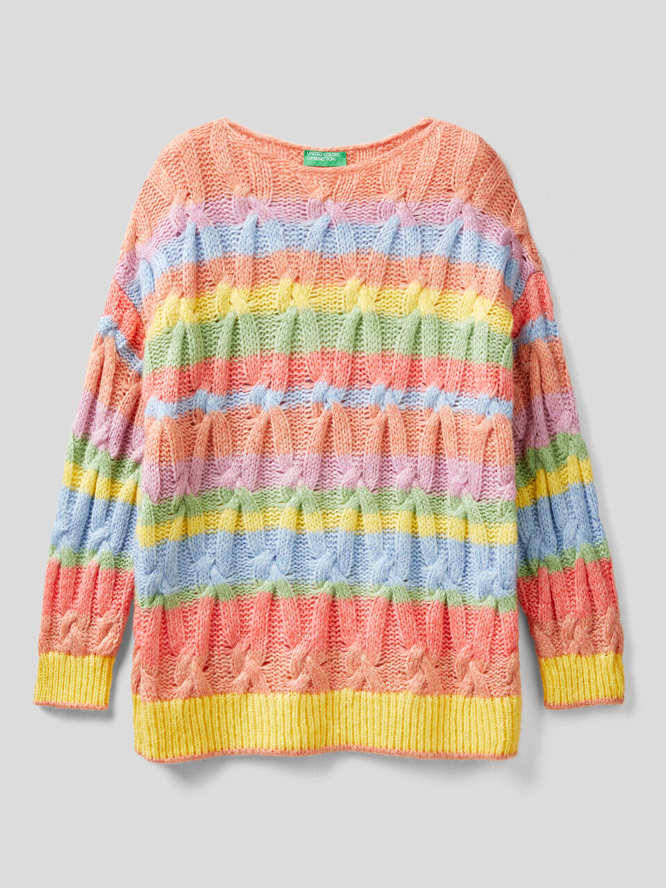 F/S CABEL STRIPER SWEATER image number 1