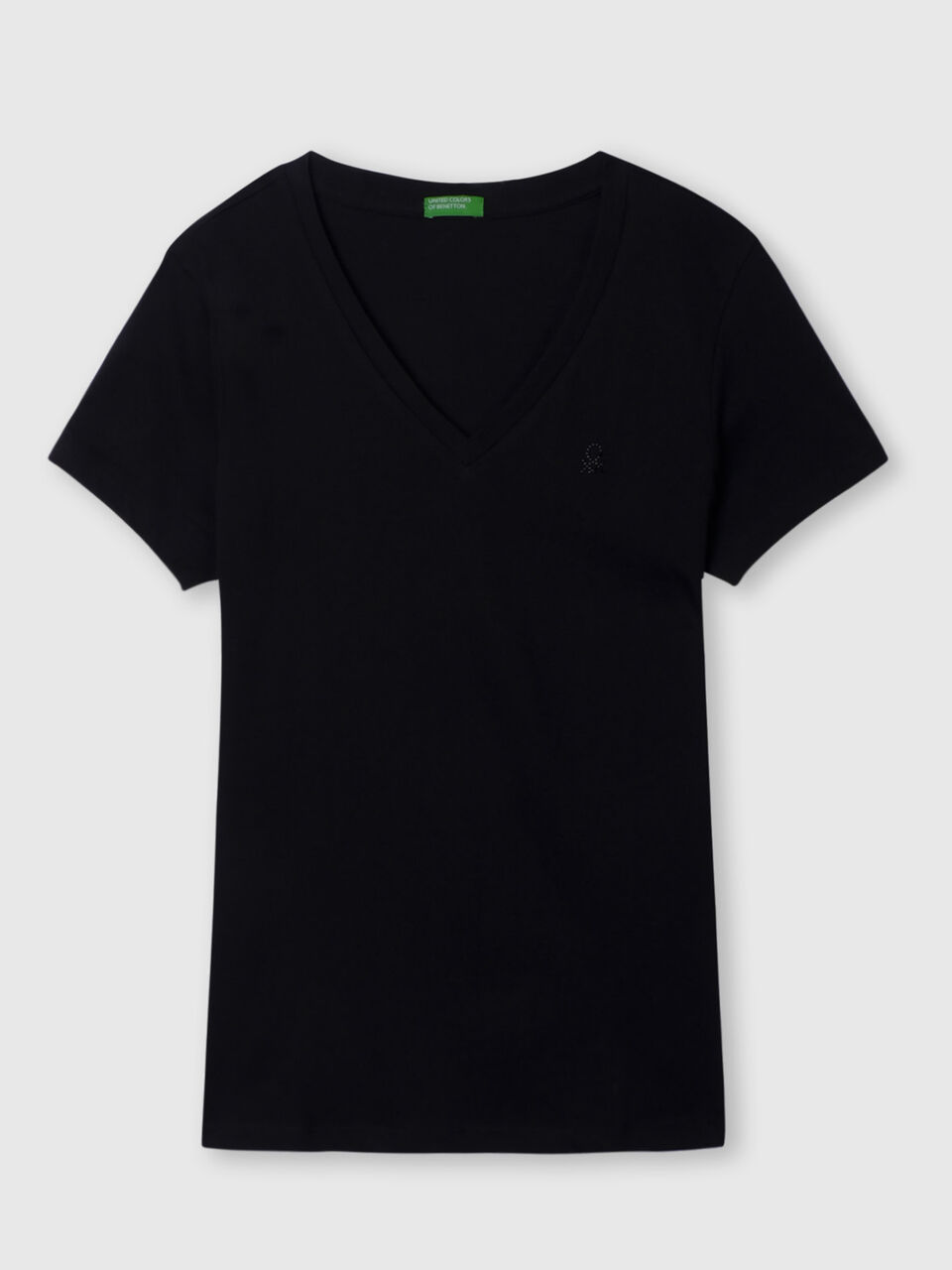Basic V-Neck Tee with Logo image number null