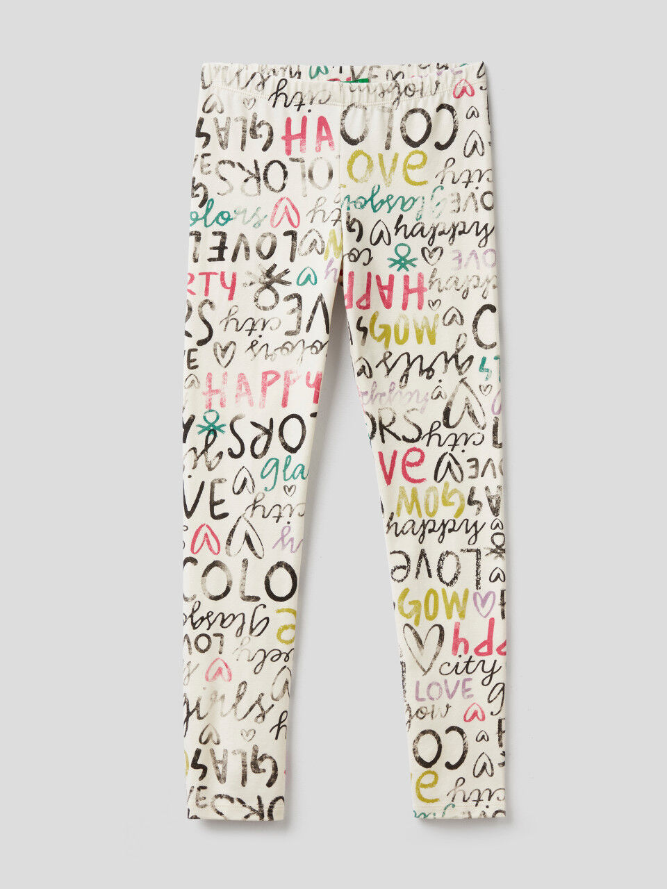 Patterned leggings in warm stretch cotton