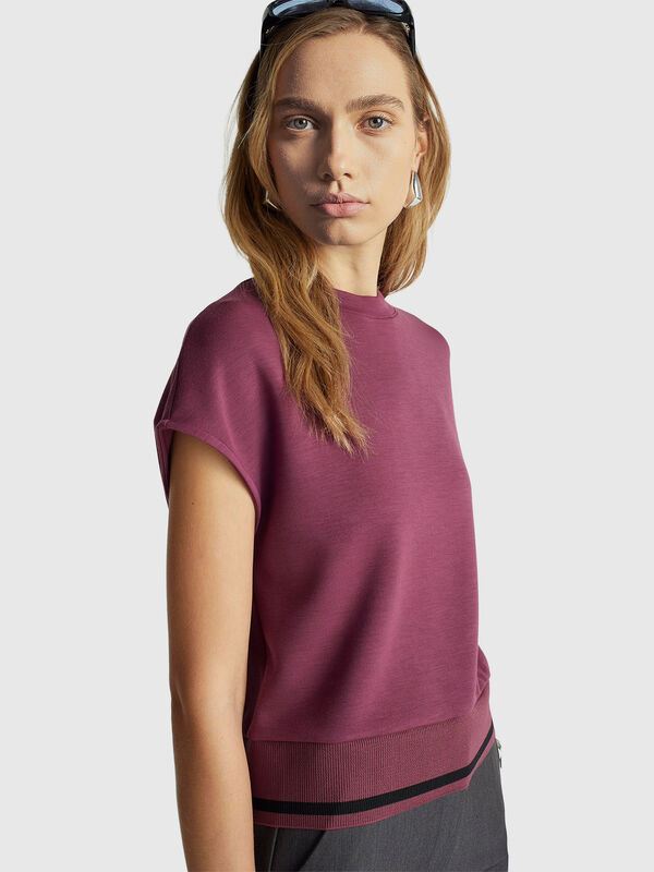 Sleeveless sweater in stretch Modal Women