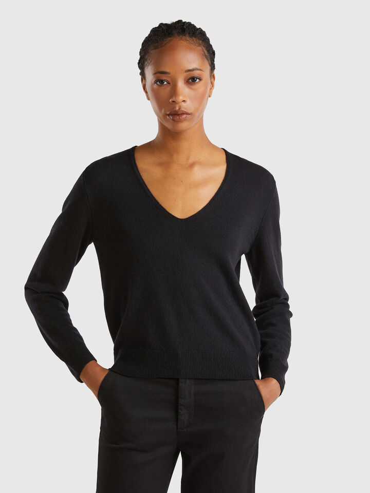 V NECK SWEATER L/S Women