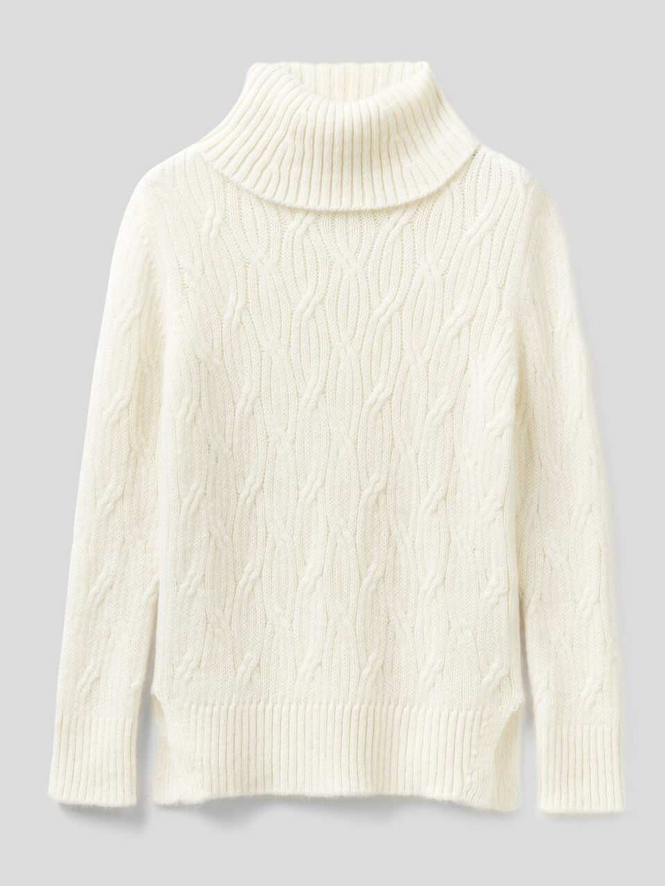 Turtleneck sweater with twisted ribbed knit image number 1