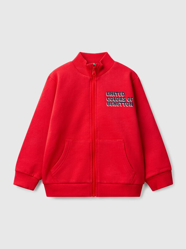 Sweatshirt in cotton with zip Junior Boy