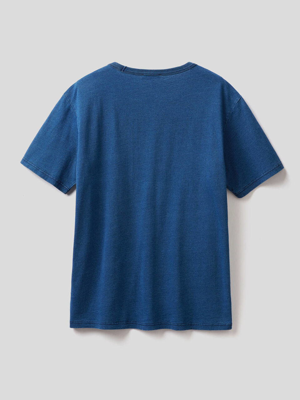 Pure cotton t-shirt with indigo dye image number 2