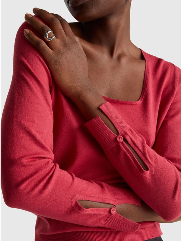 Square neck sweater Women