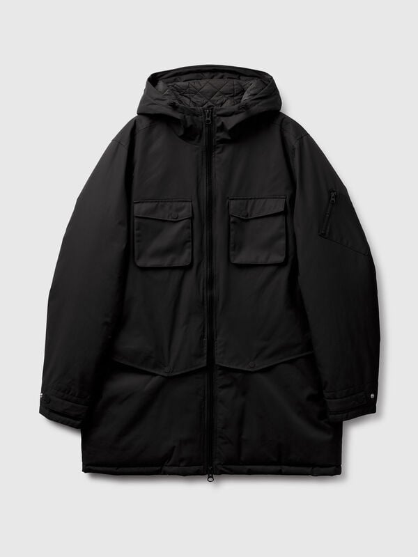 Padded parka in cotton and nylon Men