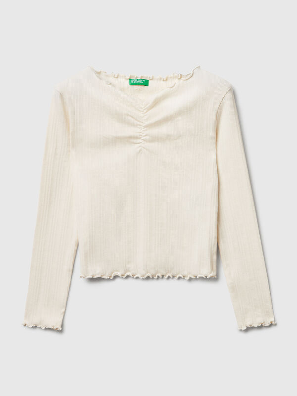 T-shirt with wavy edge Junior Girl
