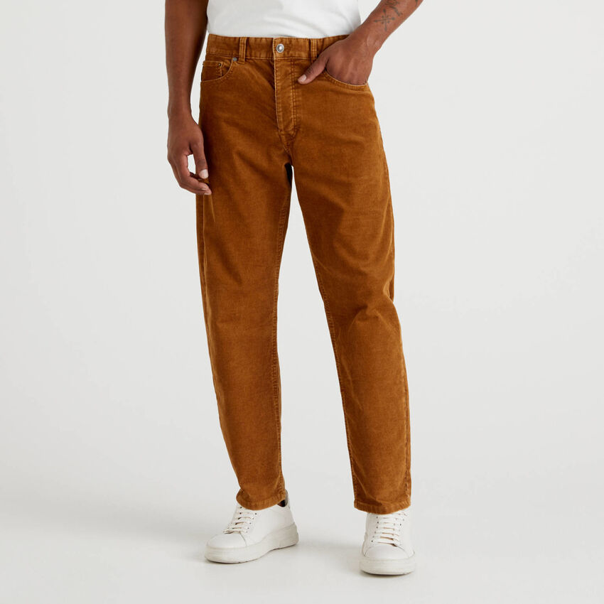 Five pocket velvet trousers