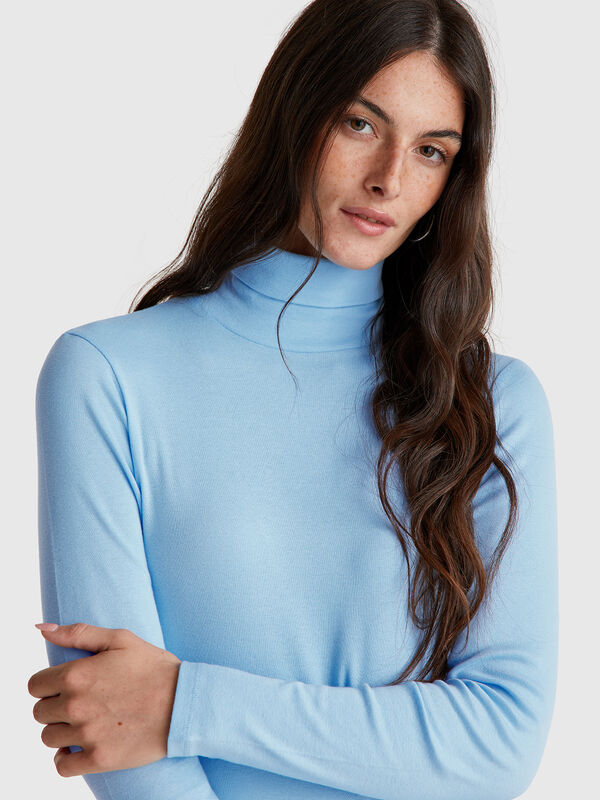 Long sleeve t-shirt with high neck Women