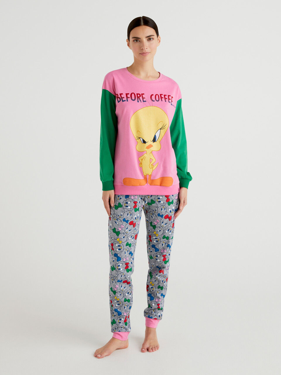 Warm pyjamas with Tweety print