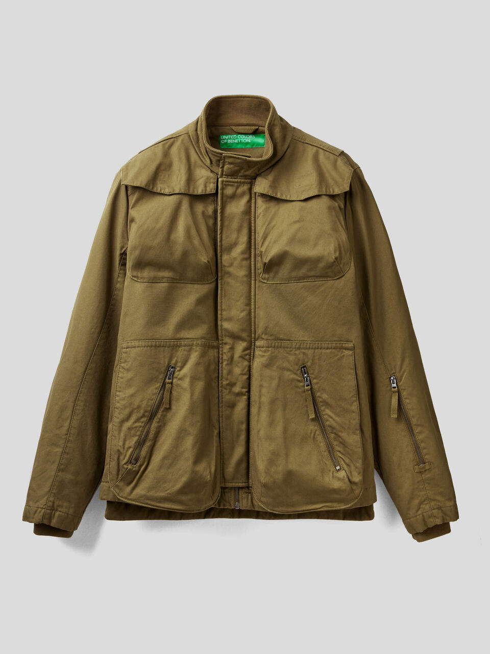Jacket with pockets in 100% cotton image number 1
