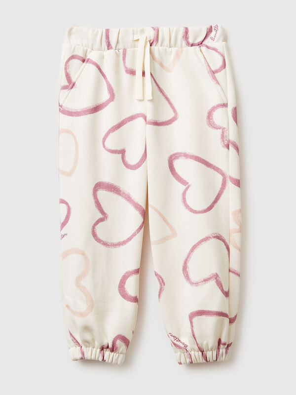 Trousers with heart print Junior Girl