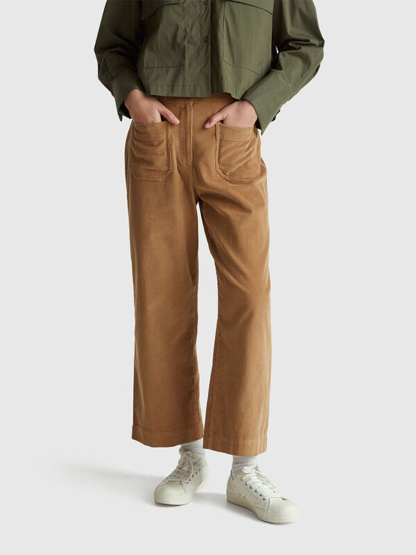 Straight corduroy trousers Women