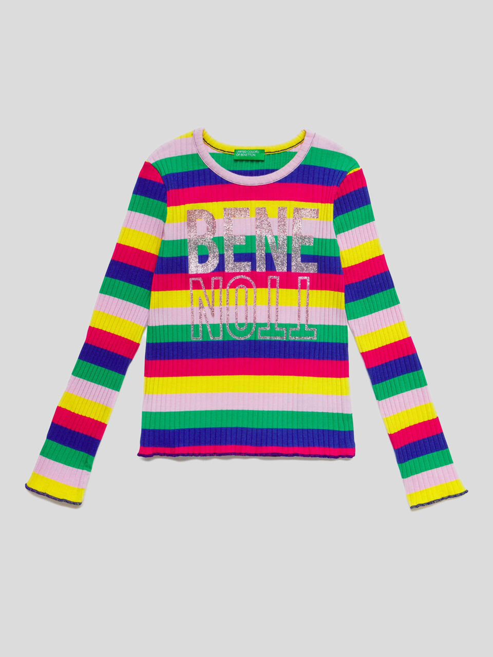 Long sleeve stretch cotton t-shirt image number 1
