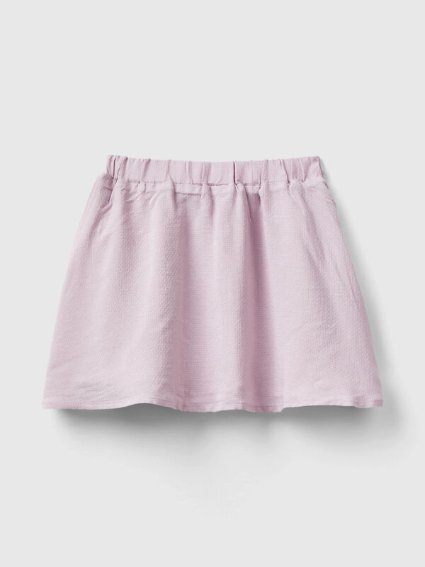 Mini skirt in viscose blend with lurex