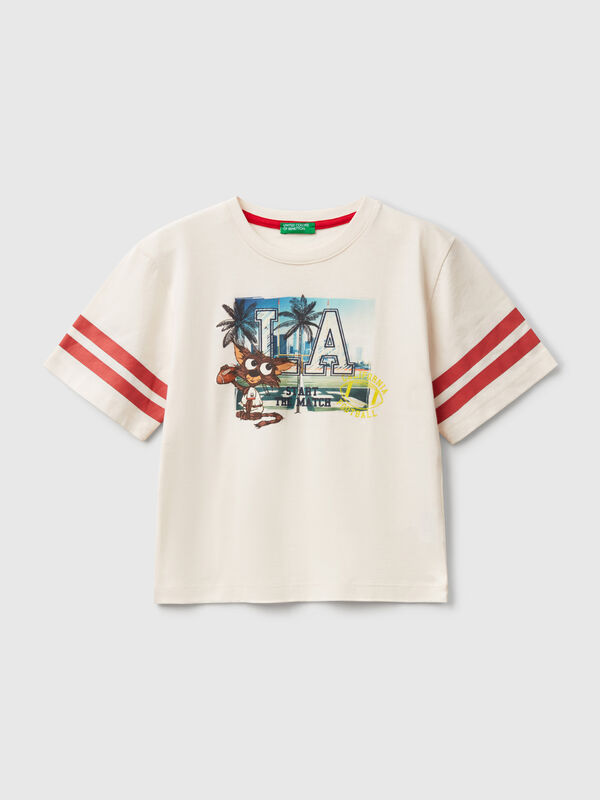 Oversized fit t-shirt with photographic print Junior Boy