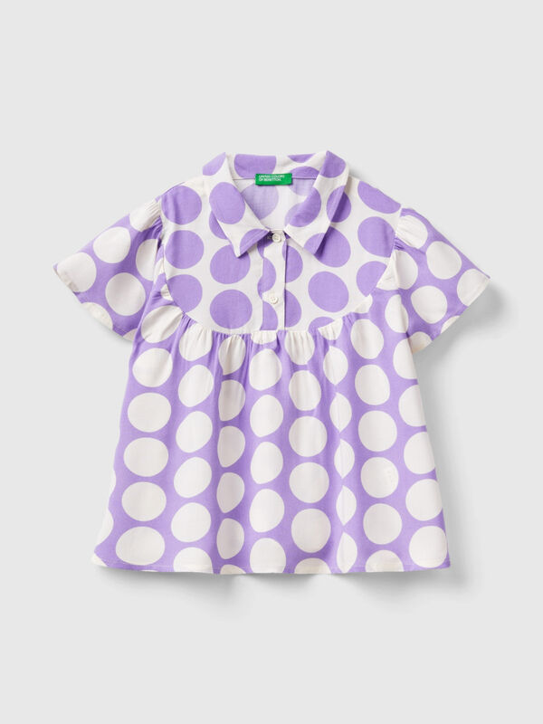 Flowy polka dot blouse