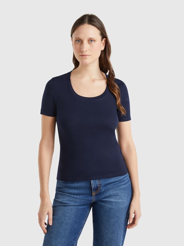 Short sleeve t-shirt in long fiber cotton Women