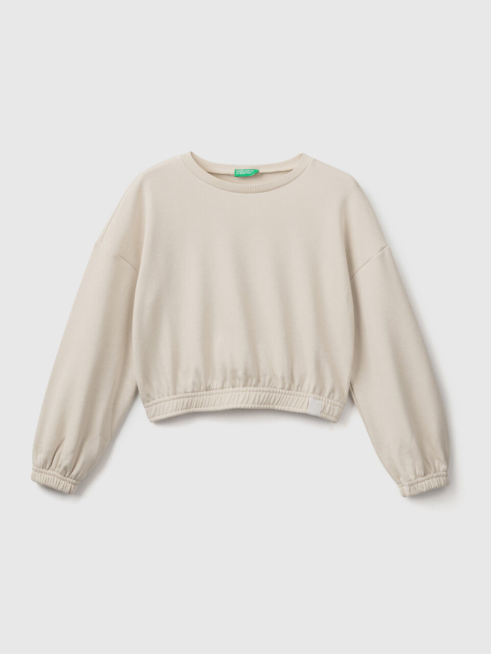 Cropped sweatshirt in recycled fabric