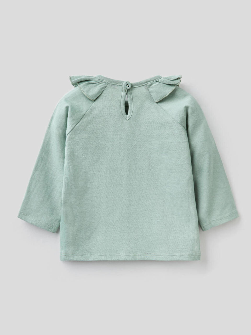 T-shirt with in organic cotton with ruffles image number 2