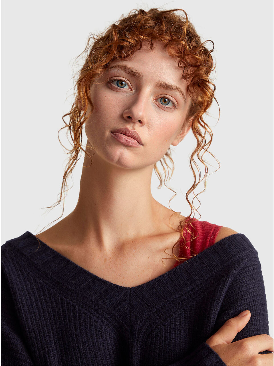 V NECK SWEATER L/S Women image number null