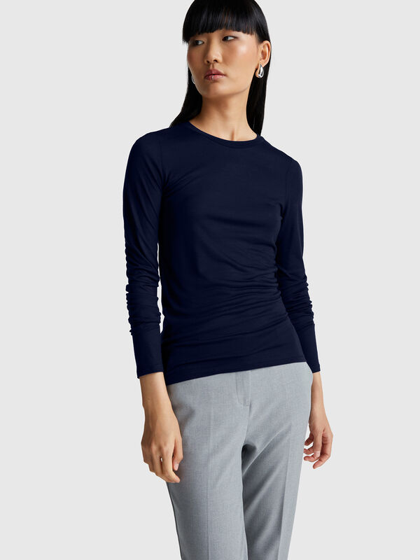 T-shirt in viscose and cashmere blend T-shirt in viscose and cashmere blend Women