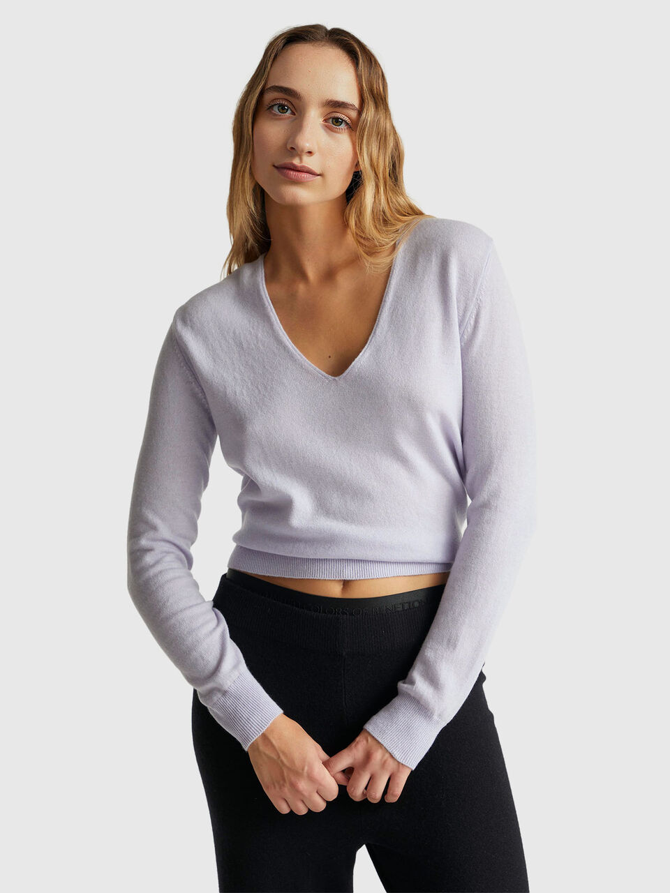 V NECK SWEATER L/S Women image number null