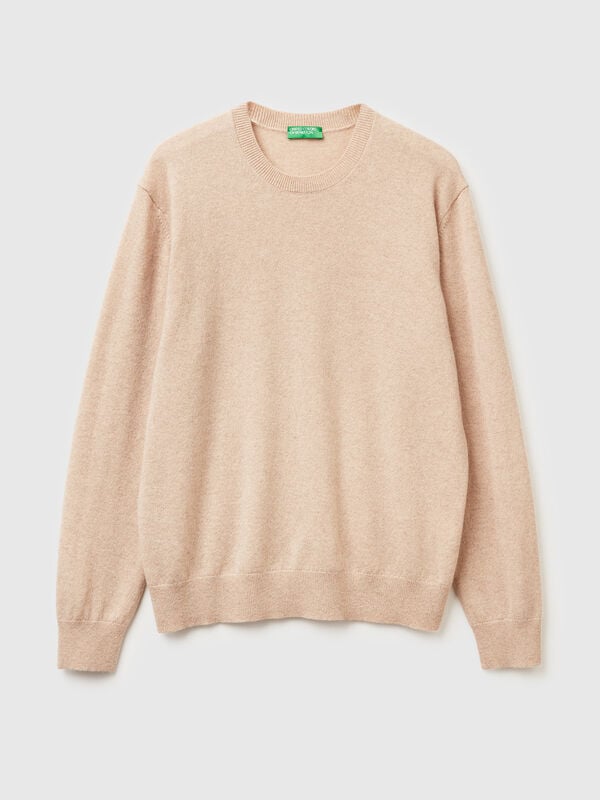 Beige sweater in pure cashmere Men