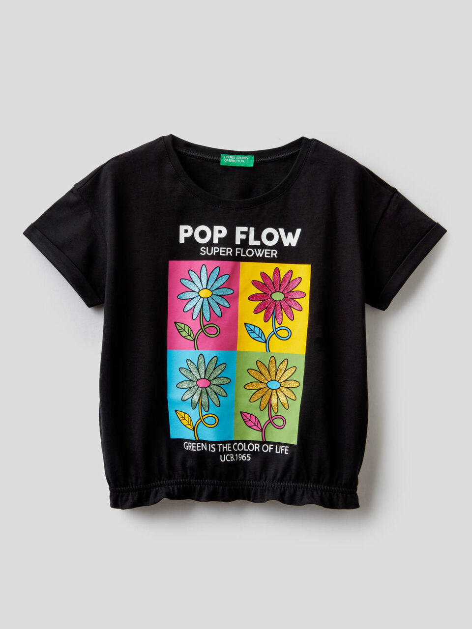 Printed t-shirt with stretch bottom image number 1