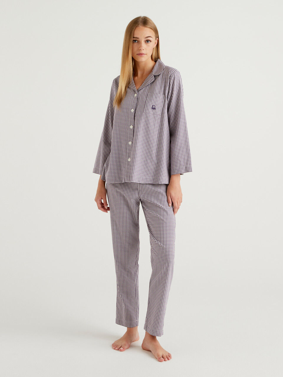 Vichy pyjamas in cotton