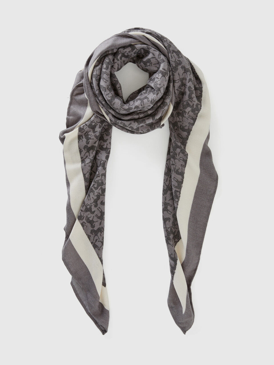 Black on sale white scarf