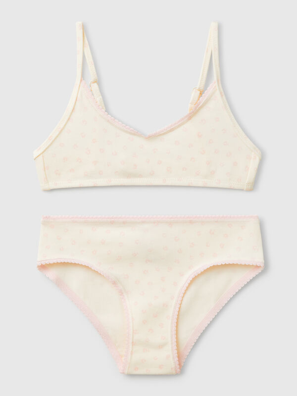 Floral bra and underwear set Junior Girl