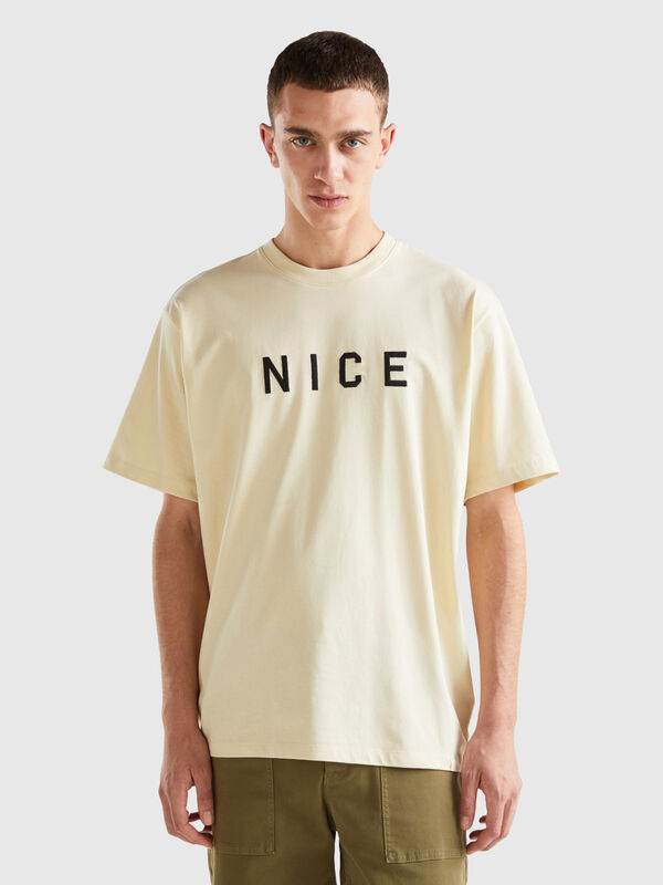 T-shirt with slogan print