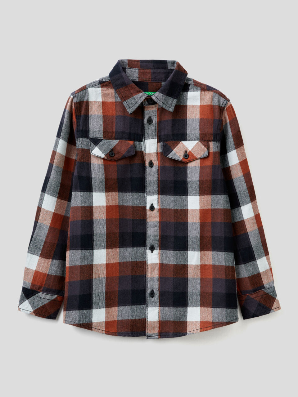 Check shirt in 100% cotton flannel image number 1