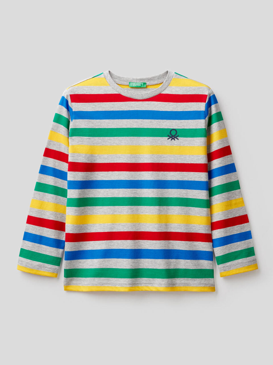 Striped t-shirt in 100% cotton image number 1