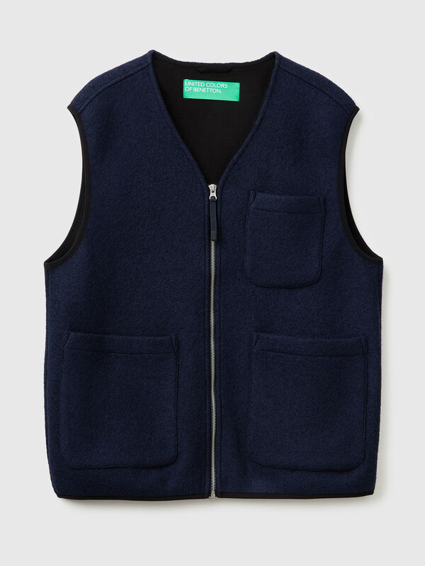 Vest in wool blend Men
